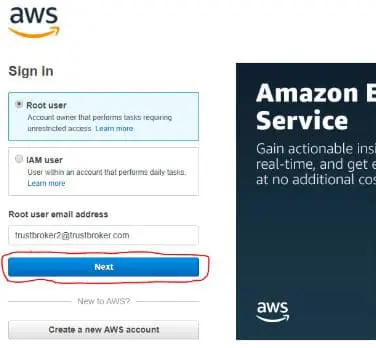 Amazon AWS username